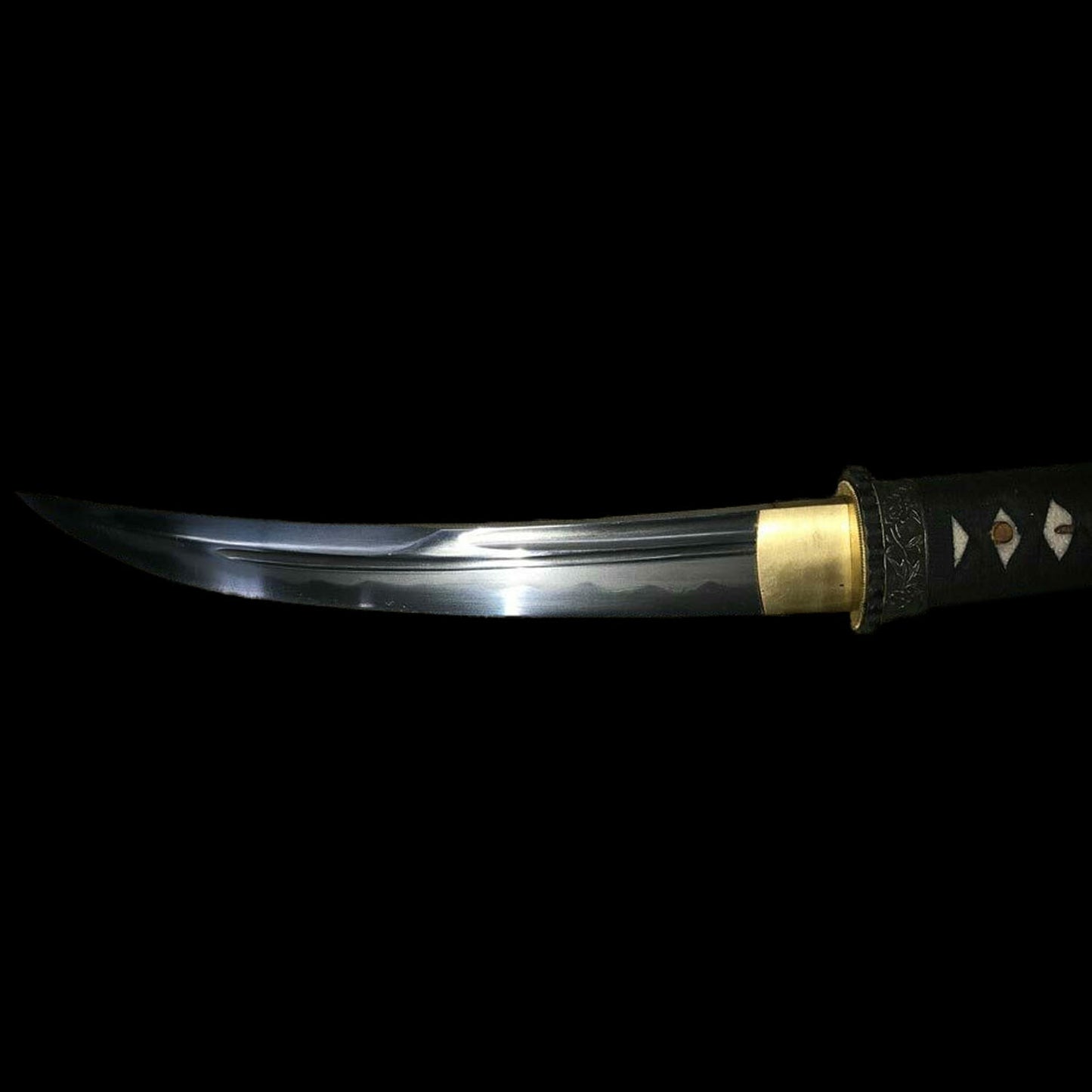 Handforged T-10 Steel Black Tanto