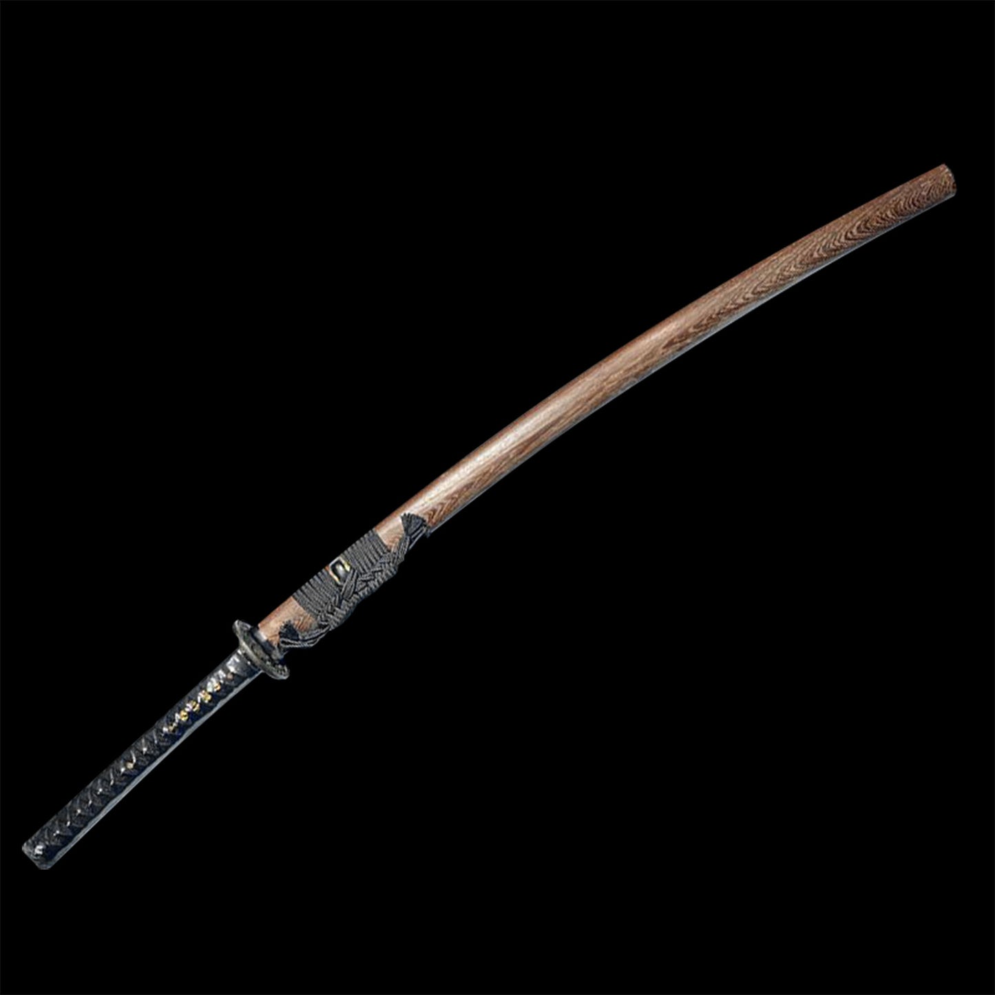 Wooden Saya Tamahagane Steel Katana