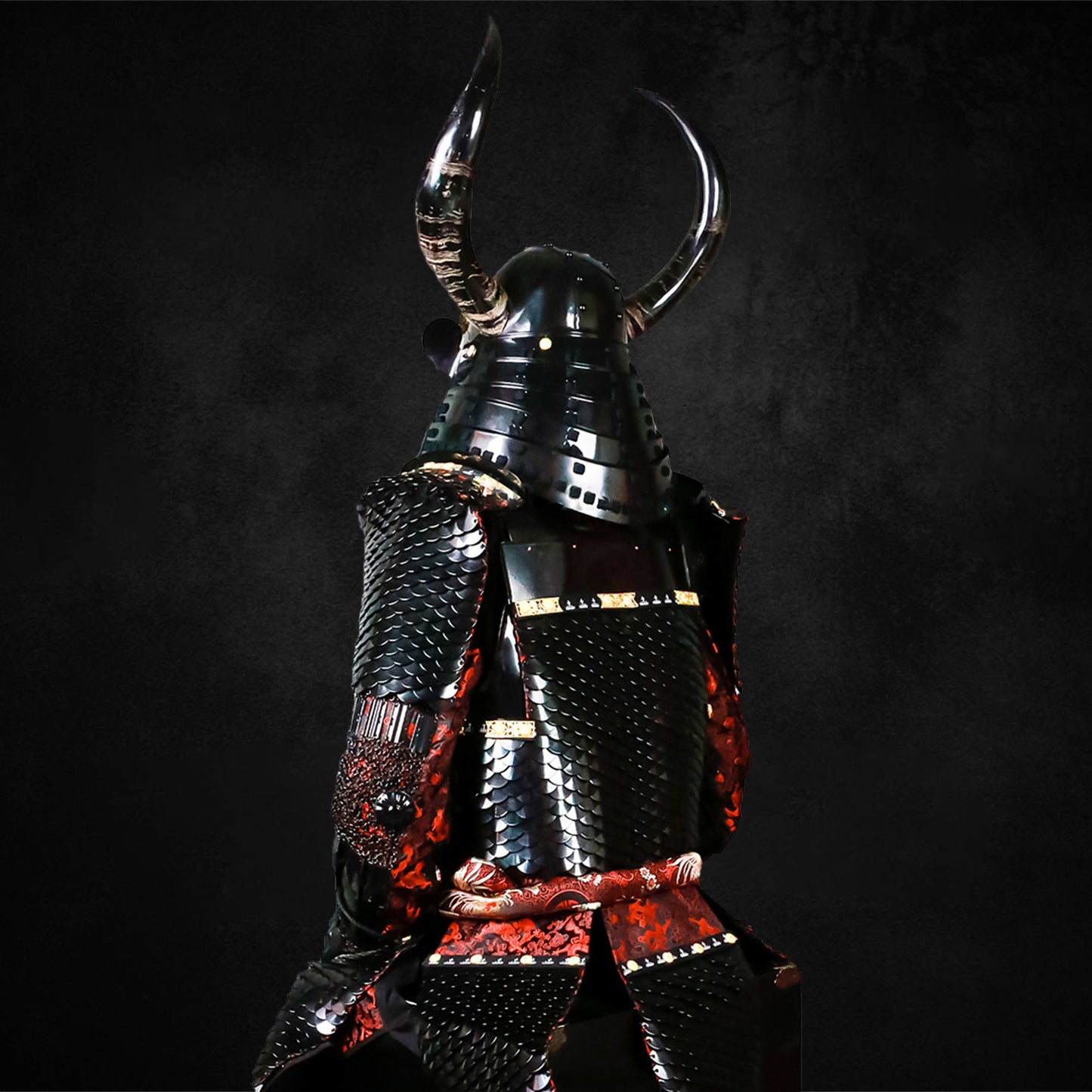 Dragon Scale Samurai Armor with Horns