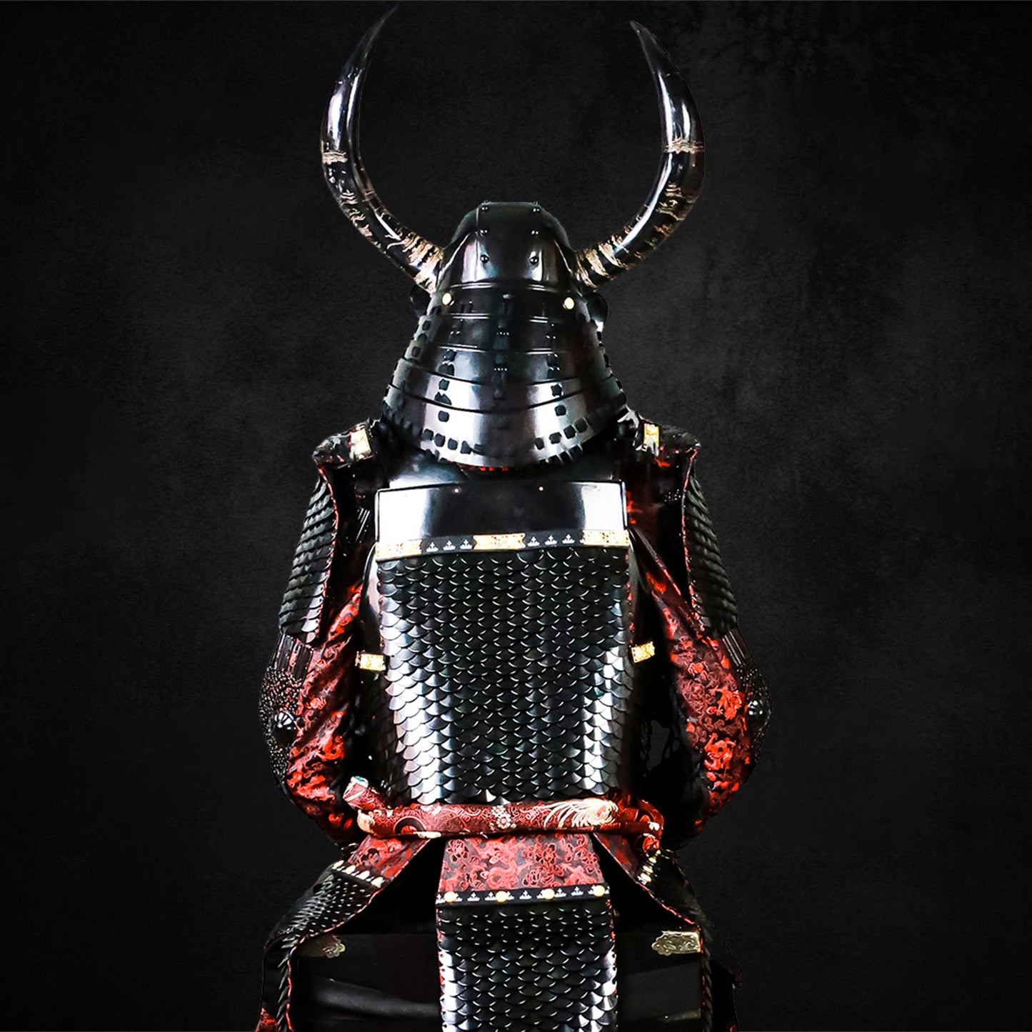 Dragon Scale Samurai Armor with Horns