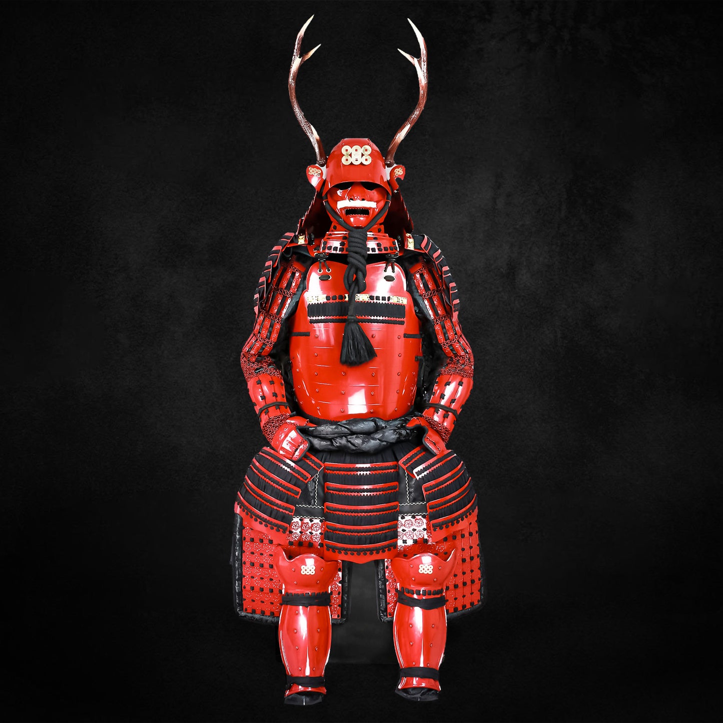 Red Samurai Armor With Horns