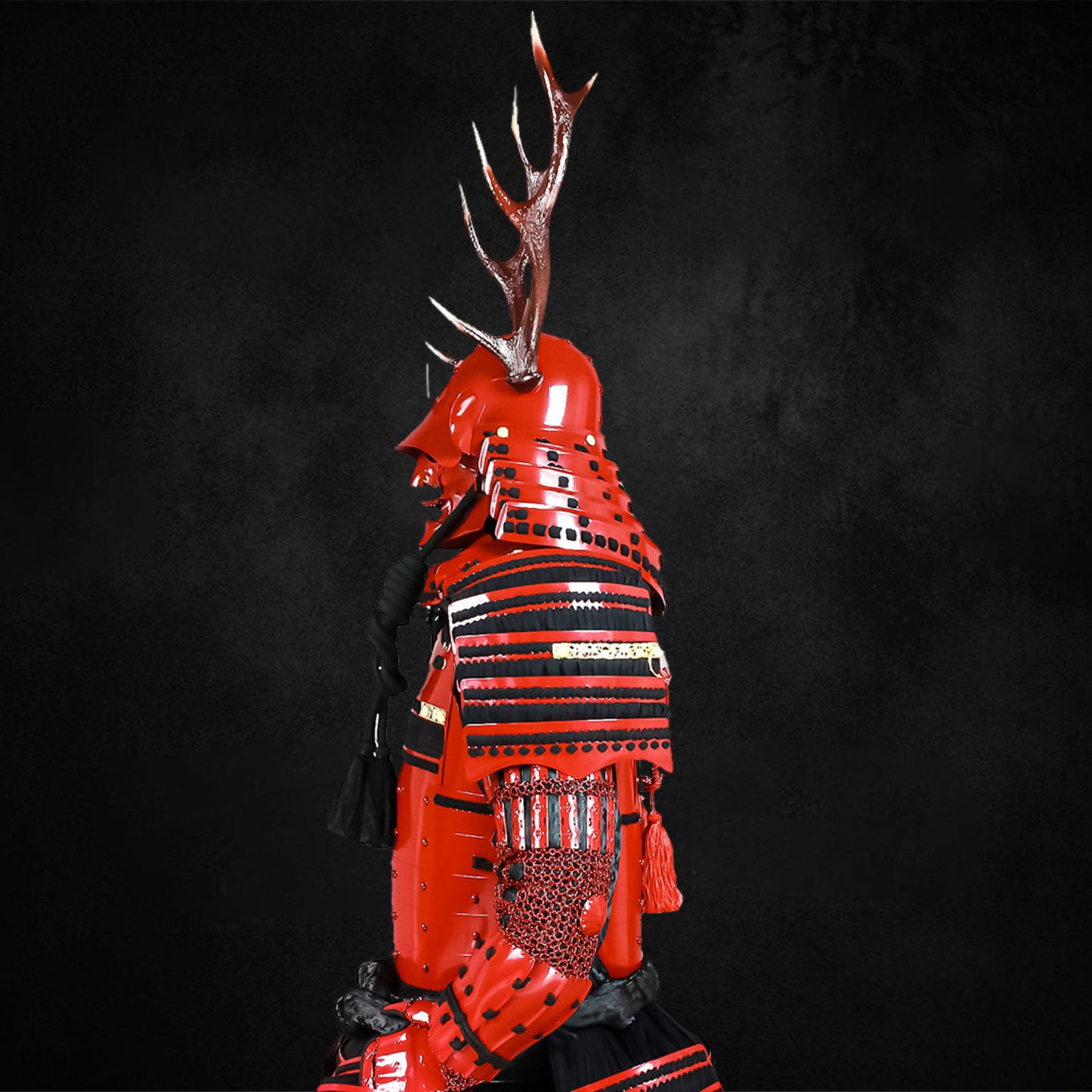 Red Samurai Armor With Horns